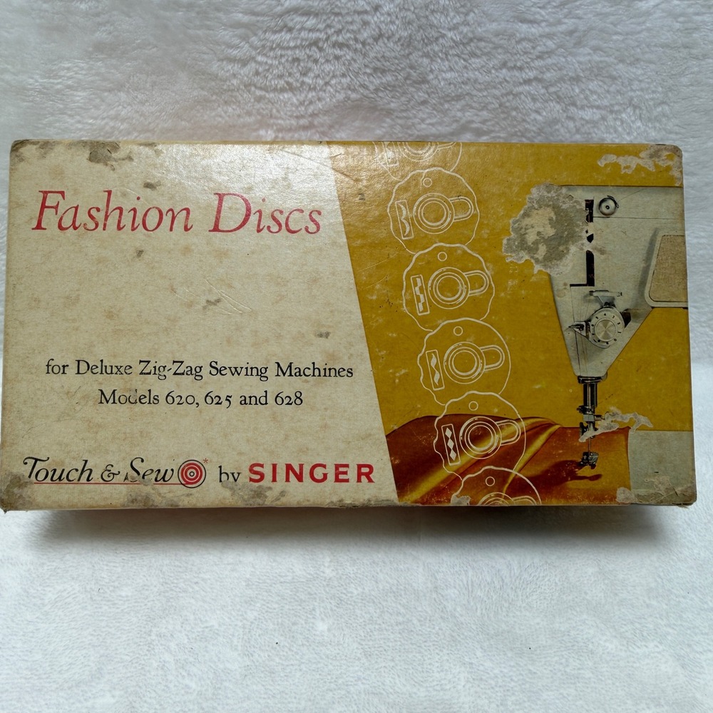 Vintage Singer Fashion Discs Set Touch & Sew‎ Models 620 625 628 Buttonholing